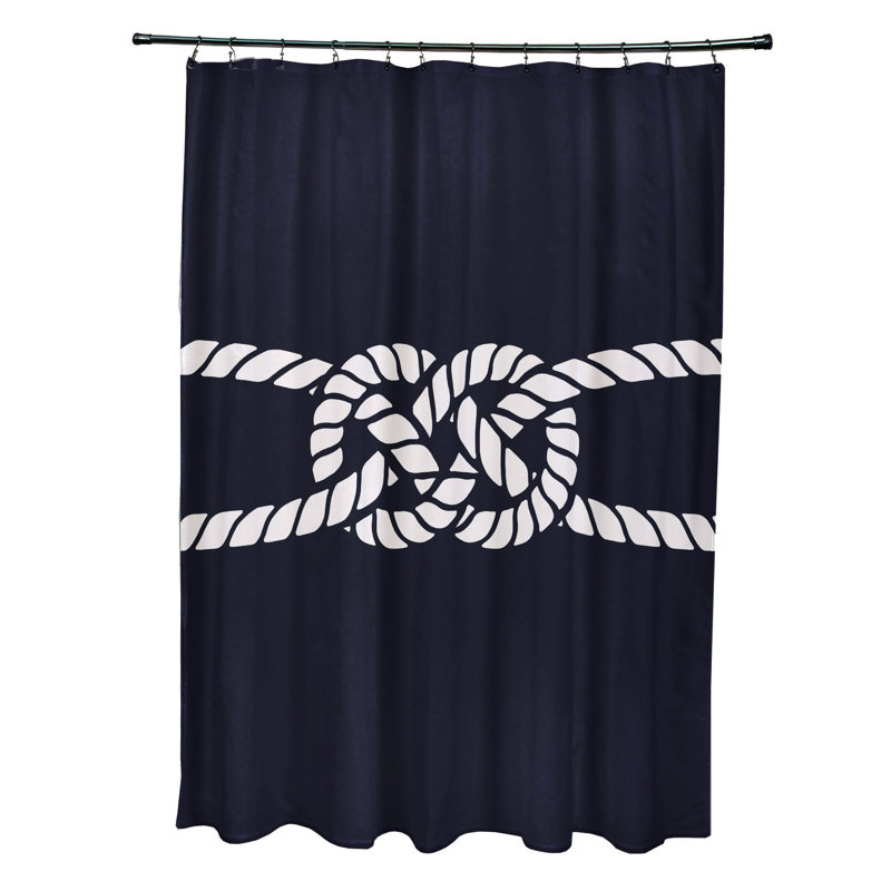 Hancock Floral Shower Curtain, Navy Blue