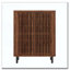 Armoire de rangement pour chaussures 24 paires en noyer avec portes persiennes-1909263637