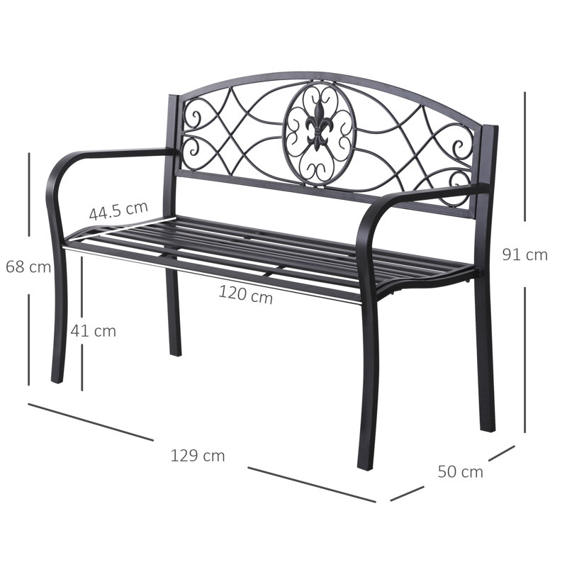 Fenham Metal Outdoor Bench