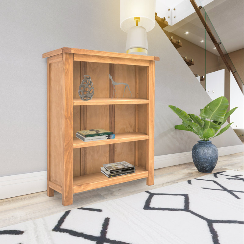 Venice 120cm H Standard Bookcase, Light Wood, (3 Shelves) 90cm H x 70cm W x 25cm D