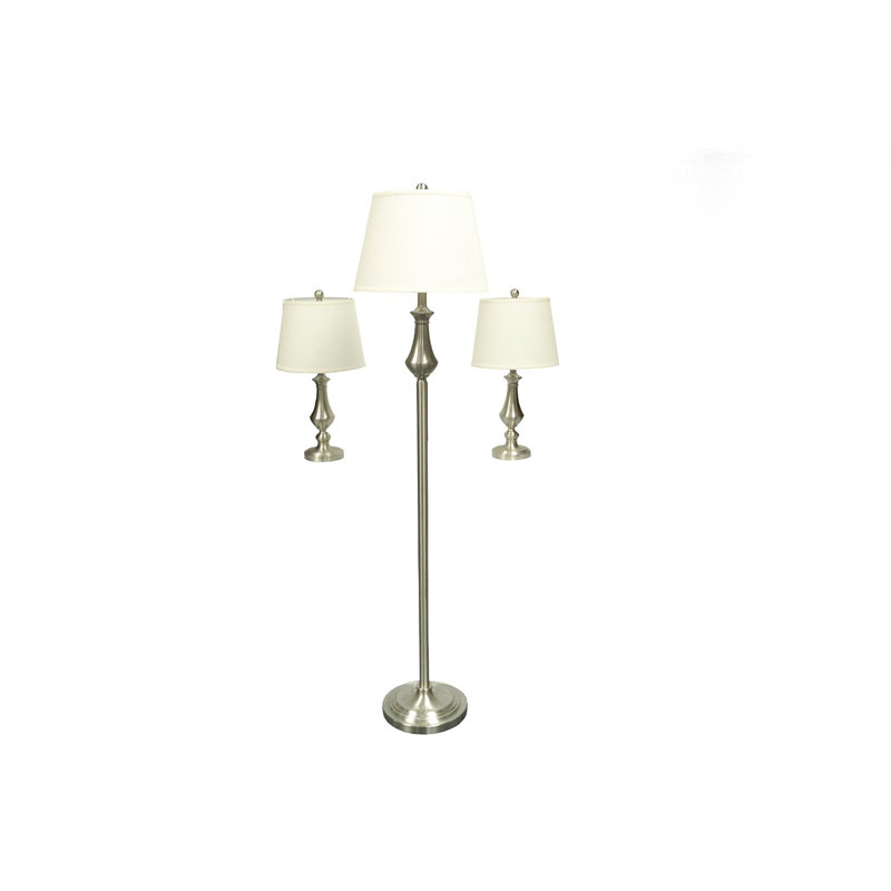 Melyna Metal Table Lamp, Brushed Nickel