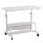 Manual Height Adjustable Standing Desk with Storage Shelf, Portable Mobile Computer Desk-974665865