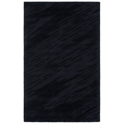 Rodeo Drive 677 Hand Tufted Wool/Cotton Abstract Rug in Black