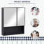 Wall-Mounted Medicine Cabinet, Bathroom Mirror Cabinet With Double Doors And Storage Shelves