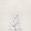 Arbre de Noël artificiel blanc 7,5 pi avec base en métal pliable