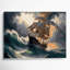 Art mural sur toile noir nautique traditionnel maritime-791081847