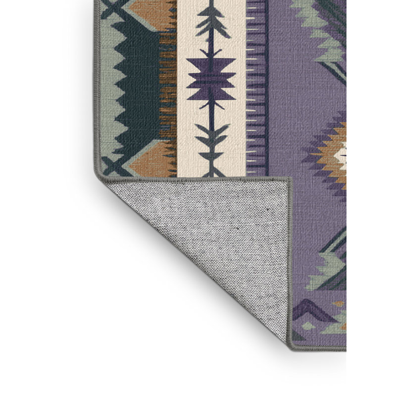  Tapis lavable du sud-ouest lavande Desert, Rectangulaire 3 pi x 5 pi