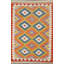 Tapis multicolore à motif oriental kilim 3 x 4