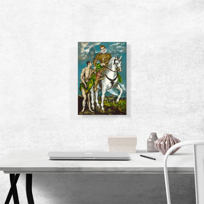 «Saint Martin and the Beggar 1599» par El Greco, reproduction d'art sur toile tendue