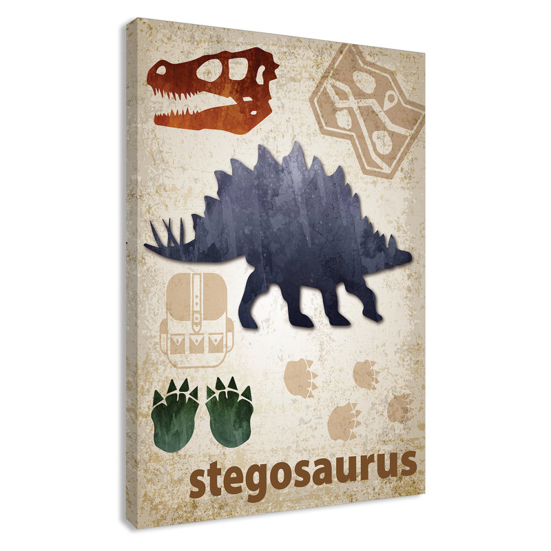Décalcomanie murale Dinosaures-02 ', H 36 po x l 24 po x P 1,5 po, Canevas