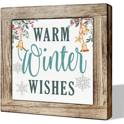 Wooden Christmas Sign – Natural Wood – Tabletop / Winter Holiday Decor / Romantic Message