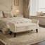 Banc de lit 51,5 po avec rangement en velours beige-131203649