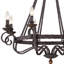 Lustre rustique noir à 8 lumières Noble