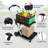 2 Tier Collapsible Shopping Cart On Wheels, Portable Folding Grocery Cart with Removable Crate-121334355