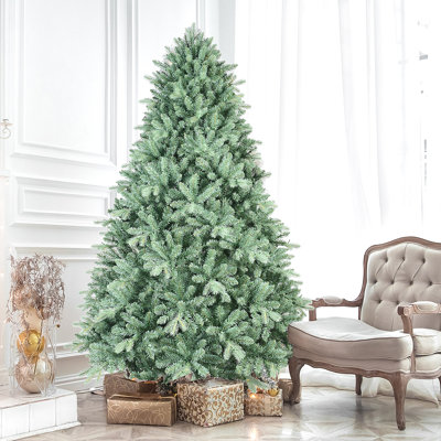  Arbre de Noël bleu-vert avec 2518 pointes PE + PVC
