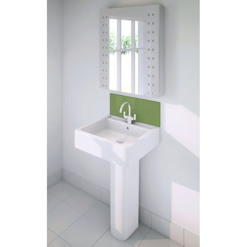 20cm W x 60cm L Glass Peel and Stick Panel, Darkgreen