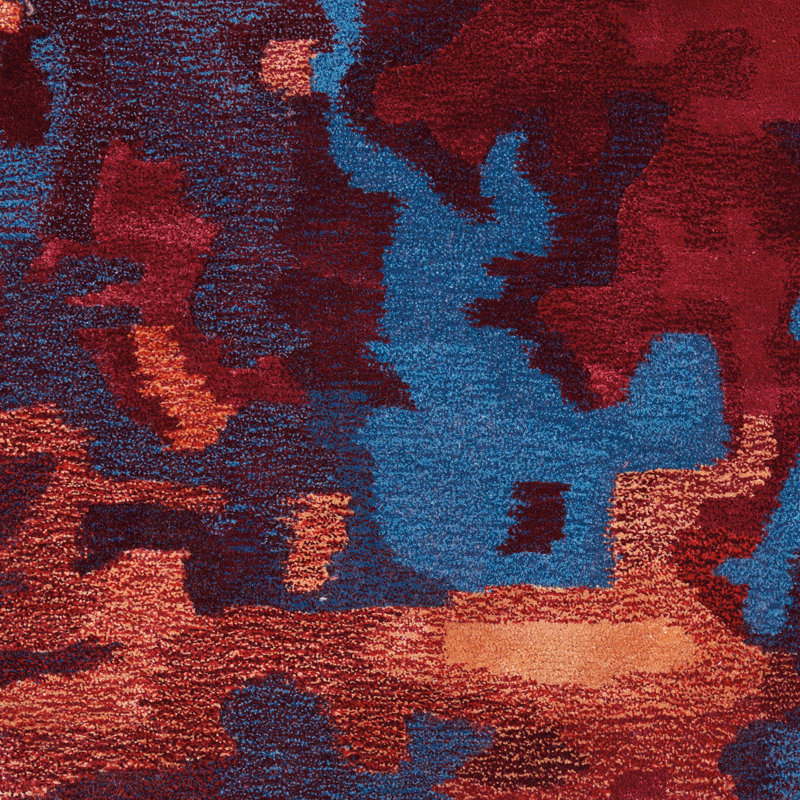 Prismatic Viscose Abstract Indoor Rug, Rectangle 9'9" x 13'9"