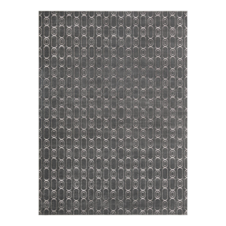 Latitude Run® Column Nikica Rug Gray and Silver