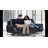 Chicago Genuine Leather Sofa, Dark Grey 79"-1905134656