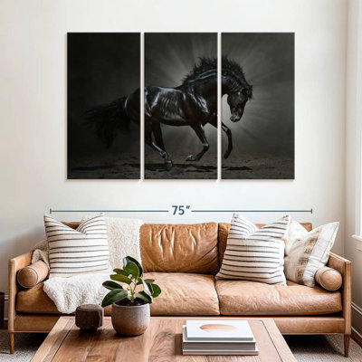 Cheval noir élégant