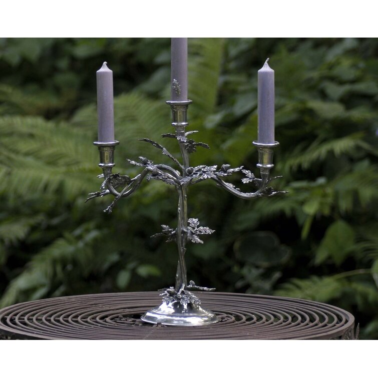 8'' H Brass Tabletop Candelabra