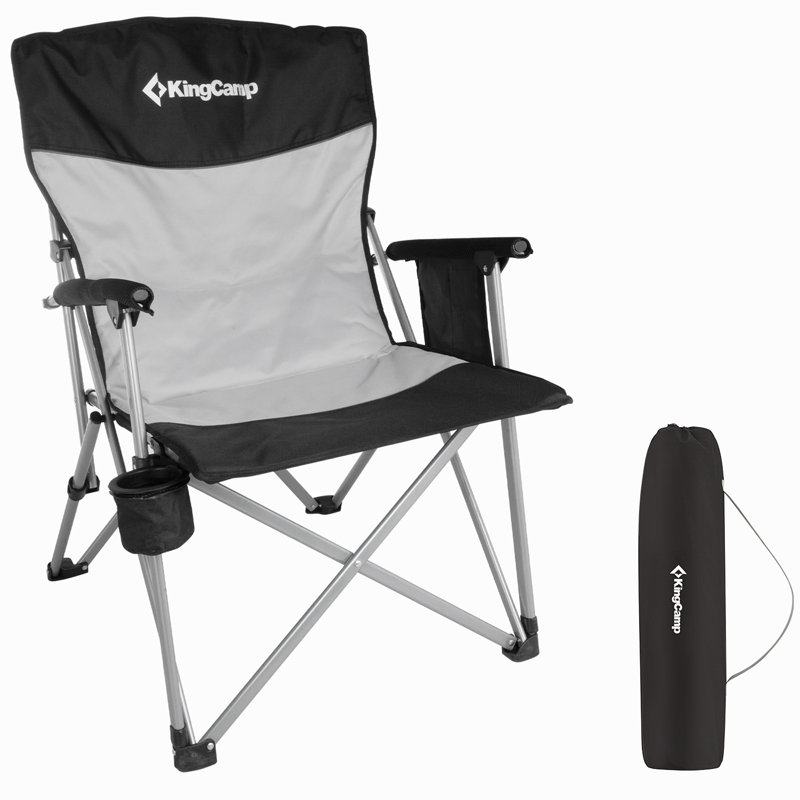 Folding Camping Chair, Black/Grey