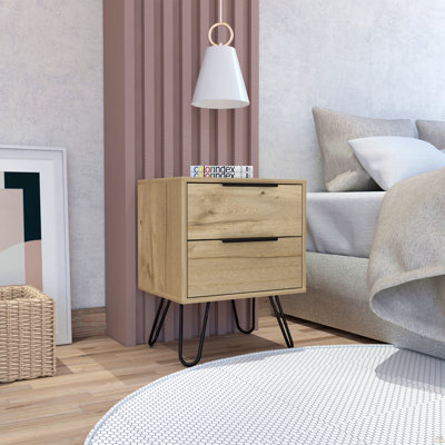 2-Drawer Rectangle Nightstand
