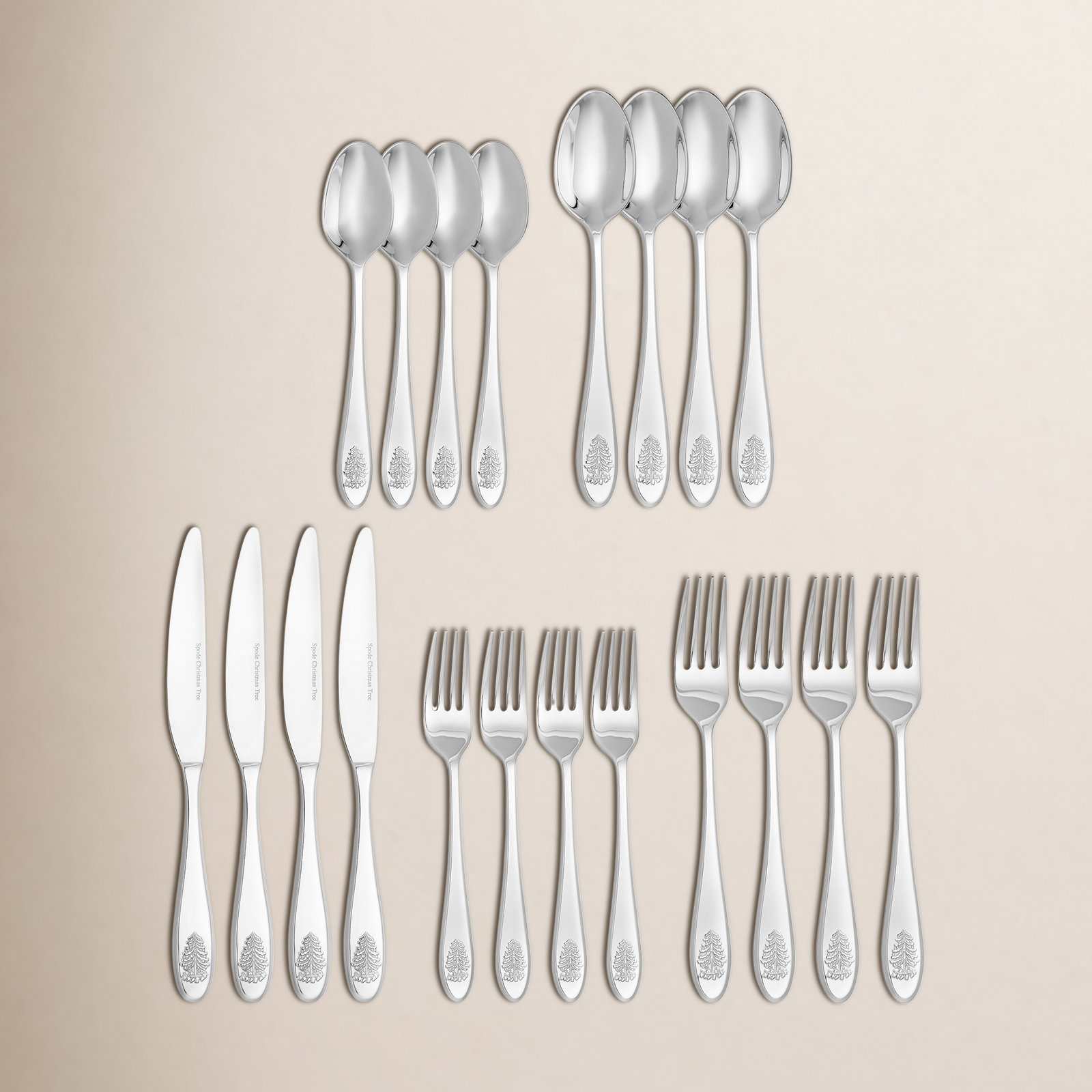 Spode Christmas Tree 20 Pc Cutlery Set