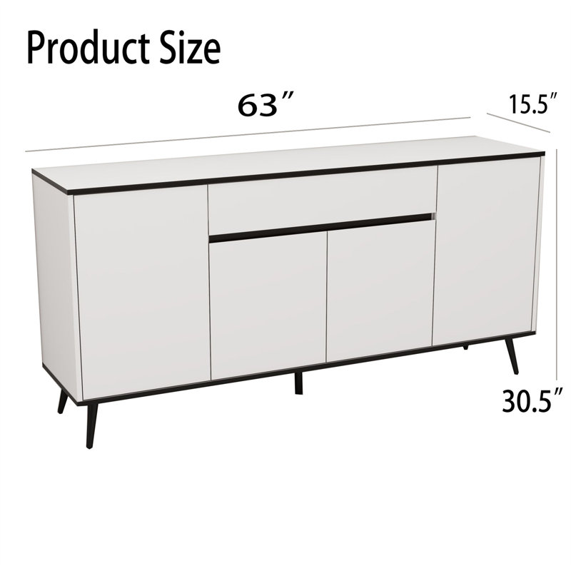 Buffet de 63 po Dominus, Blanc