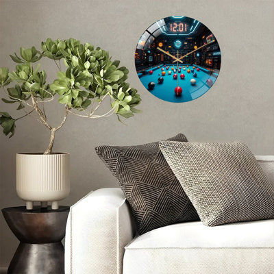 Horloge murale moderne en verre 12 po