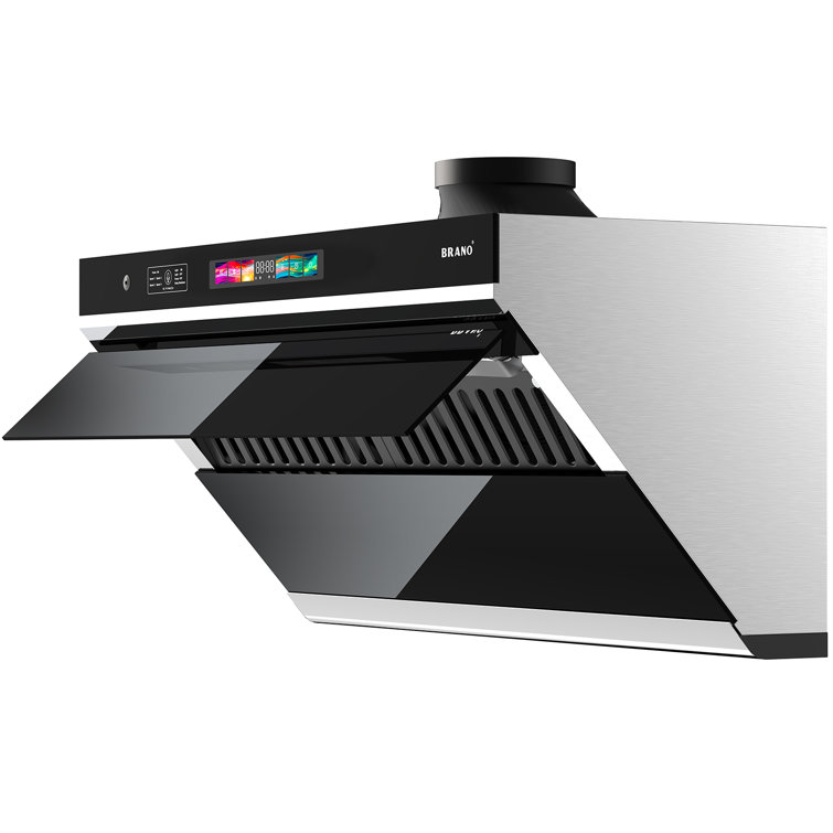 BRANO 36 in. 900 CFM Convertible Under Cabinet Range Range Hood in Stainless Steel with Carbon Filter