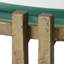 Metrical Iron Side Table, Antique Brass