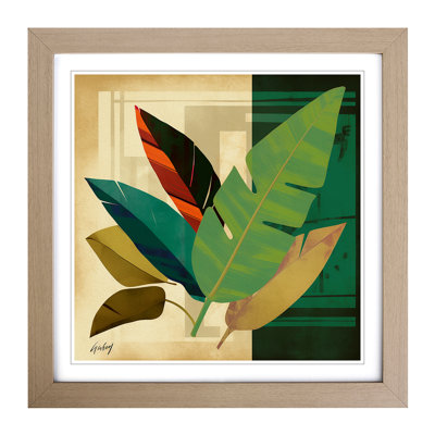 Tropical Leaf Suprematism No.4 - Framed Print