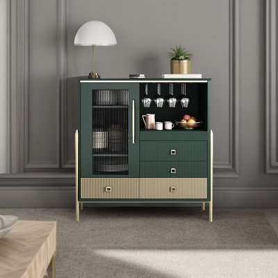 Light Luxury Solid Wood Sideboard Cabinet 39.3'' Sideboard