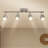 4-Light Track Light, Brushed Nickel Fixed Track Rail with Cylinder Head and Gu10 Bulb