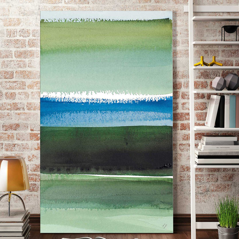 «Morning Pasture I», reproduction de peinture à l'aquarelle, H 40 po x l 24 po x P 1,5 po, Toile tendue