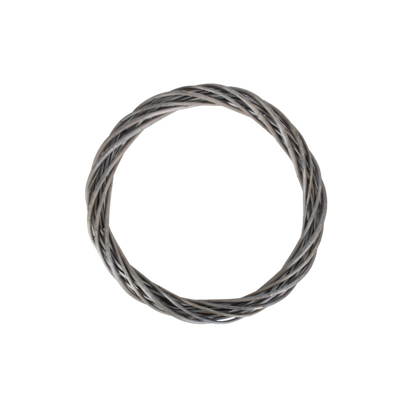 Wicker Ring Shaped Wreath, 7cm H x 40cm W x 40cm D