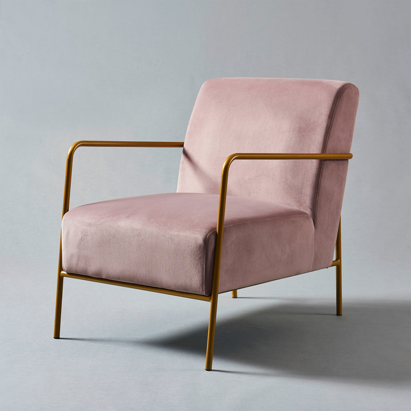 Upholstered Armchair, Mauve Microfiber/Microsuede