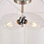 Plafonnier semi-encastré 3 lumières en lin moderne-42075041