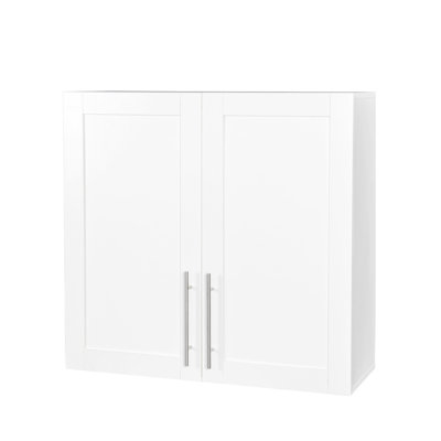 Unité de rangement blanche empilable 11,57 po x l 30,74 po H 29,14 po - avec tablettes et cloison amovibles