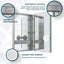 Armoire à pharmacie à charnière droite avec prises électriques AQUADOM Royale l 24 po x H 30 po x P 5 po, désembueur, miroir à DEL réglable 3X-100930512-100930511