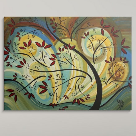 "Anjila Follow the Wind 175" par Megan Duncanson, reproduction d'art, H 44 po x l 60 po x P 1,5 po, Toile