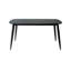 Table de salle à manger rectangulaire en bois massif de style traditionnel norvégien Norvia, plateau de 60 po de longueur, 4 à 6 places, finition noir ébène-603401664