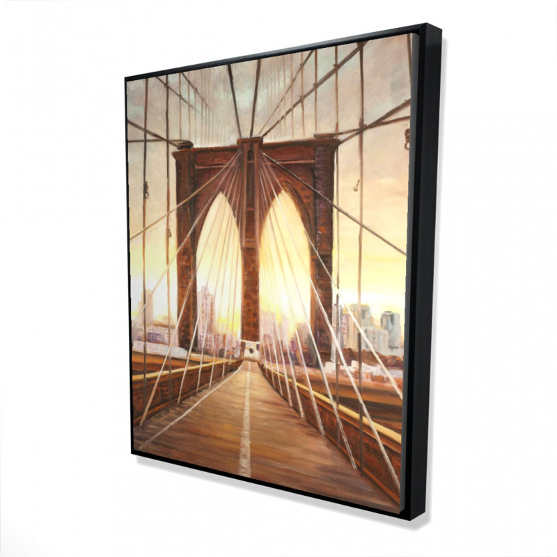 «Sunset On The Brooklyn Bridge» sur toile, H 60 po x l 48 po