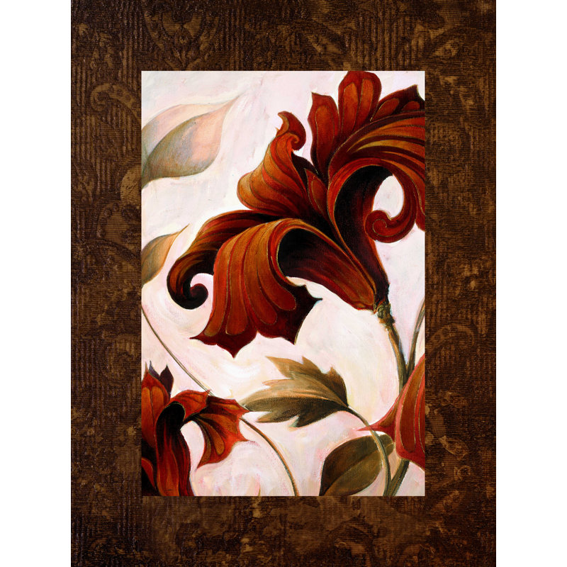 Scarlet Garden I - Impression sur toile tendue, H 16 po x l 12 po