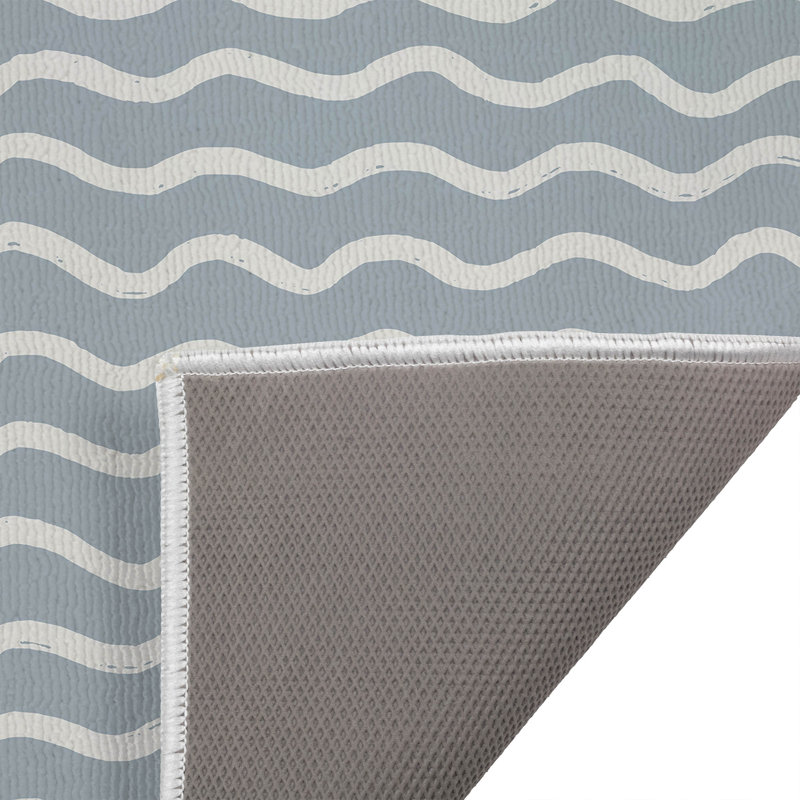 Paillasson Wiggle Row, Bleu ardoise, bleu, L 24 po x L 17 po
