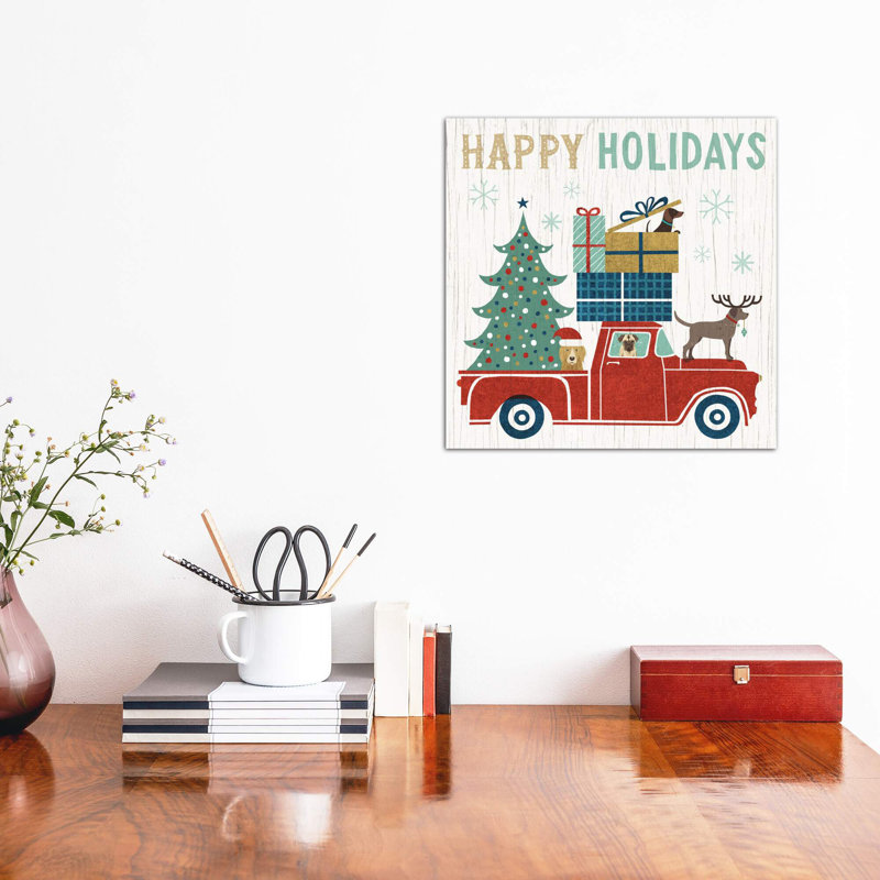 Happy Holidays I by Michael Mullan - Wrapped Canvas Print, 45.72 cm H x 45.72 cm W x 3.175 cm D