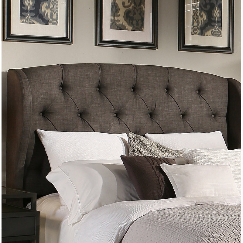 Lit plateforme tapissier Augurio, Grand, Gris, 4