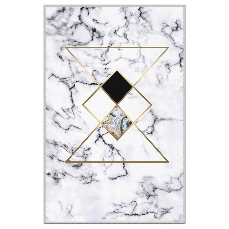 Stylish Hall Carpet Runner, 2.6 x 6.6 Feet | 100% Polyester, 650 g/m², 0.3 in Pile Height | Antibacterial & Non-Slip PVC Dot Underside | Machine Washable, Durable 3D Digital Print | Perfect for Home Décor