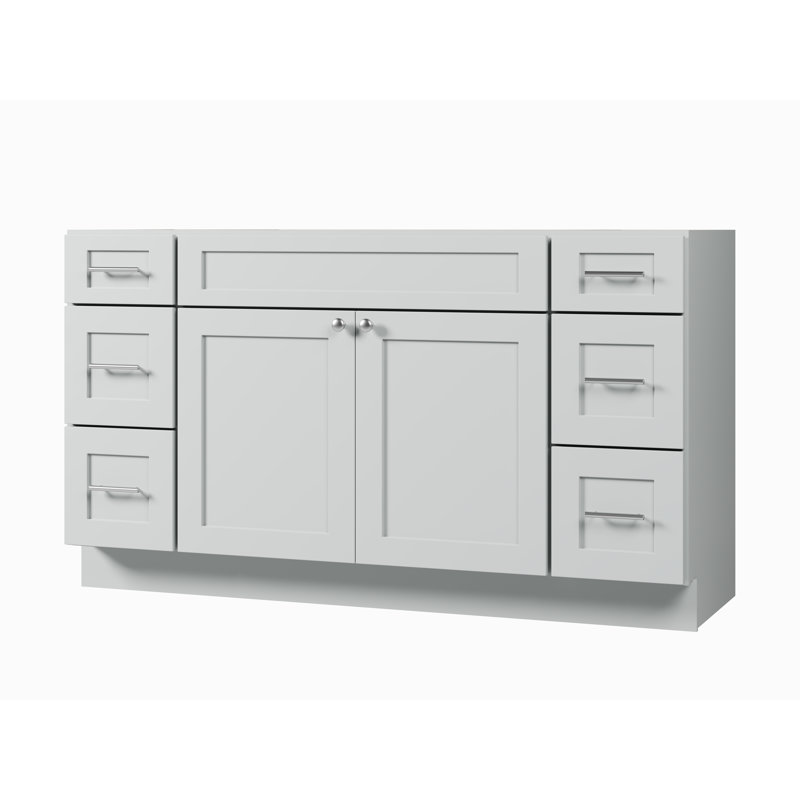 Base de meuble-lavabo simple 60 po Disar, Gris